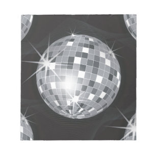 Silberdiskoball Notizblock
