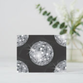 Silberdiskoball Postkarte (Stehend Vorderseite)