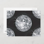 Silberdiskoball Postkarte (Vorne/Hinten)