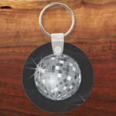 Silberdiskoball Schlüsselanhänger (Vorderseite)
