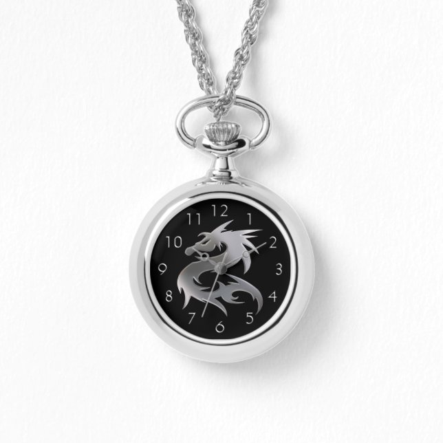 Silberdrache Armbanduhr (Vorderseite)