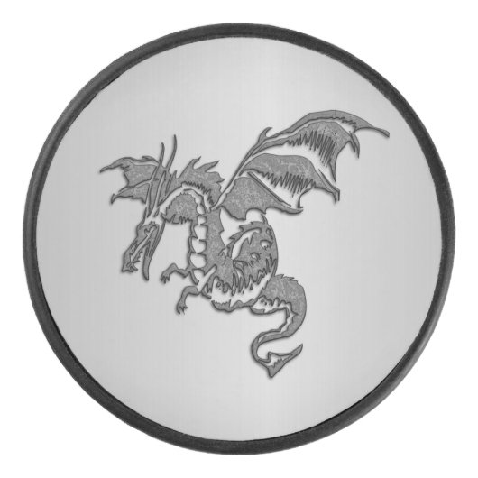 Silberdrache Eishockey Puck (Vorderseite)