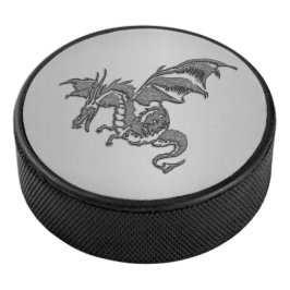Silberdrache Eishockey Puck