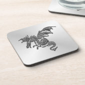 Silberdrache Getränkeuntersetzer (Linke Seite)