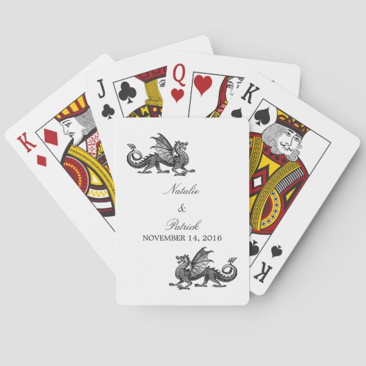 Silberdrache Hochzeitskarten Spielkarten (Rückseite)