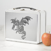 Silberdrache Metall Brotdose (Beispiel)