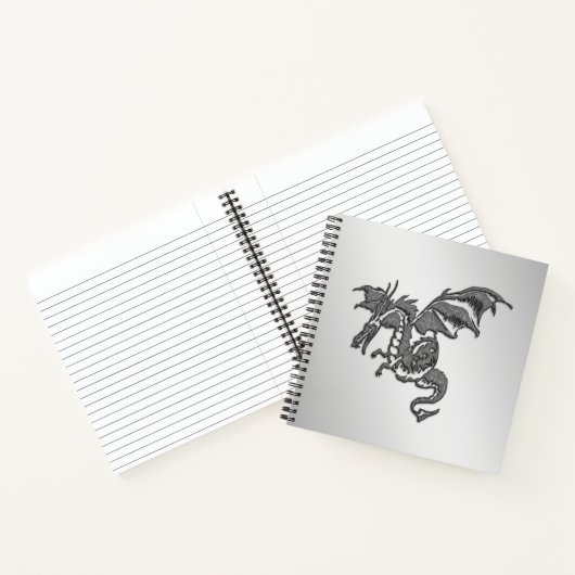 Silberdrache Notizblock (Innenseite)