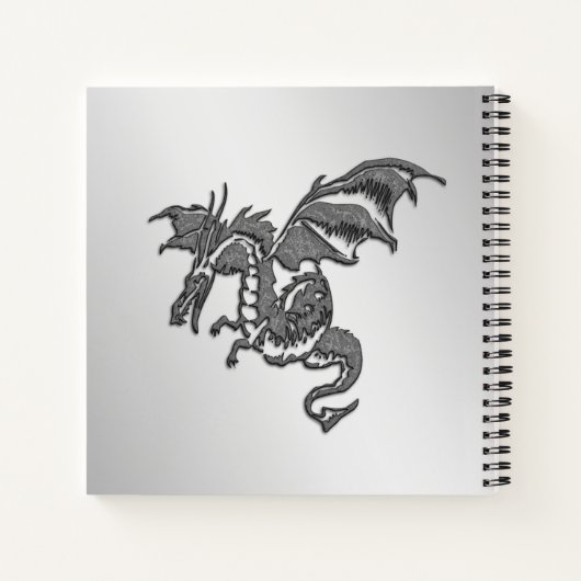 Silberdrache Notizblock (Rückseite)