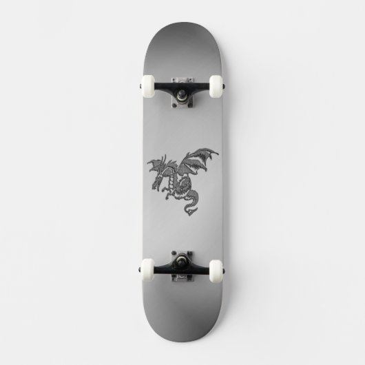 Silberdrache Skateboard (Vorderseite)