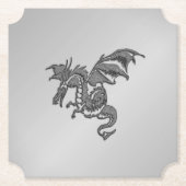 Silberdrache Untersetzer (Vorderseite)