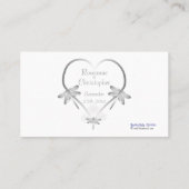 Silberdrachenfliegen für den Hochzeitsplatz Platzkarte (Rückseite)