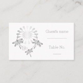 Silberdrachenfliegen für den Hochzeitsplatz Platzkarte