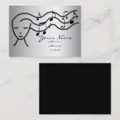 Silbereffektmusikerin Visitenkarte (Vorne/Hinten)