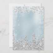 Silbereisblauer Schneekiefer im Winter Brautparty Einladung (Rückseite)