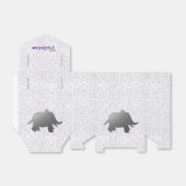 Silberelefone - Weiße Gunst Geschenkschachtel (Ungefaltet)