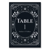 Silberelegante mystische Tarot-Karte Tischnummer (Rückseite)