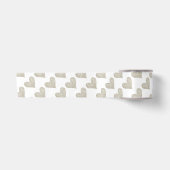 Silberes Glitzer Herz Satinband (Vorderseite)