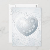 Silberes Herz, Postkarte (Vorne/Hinten)