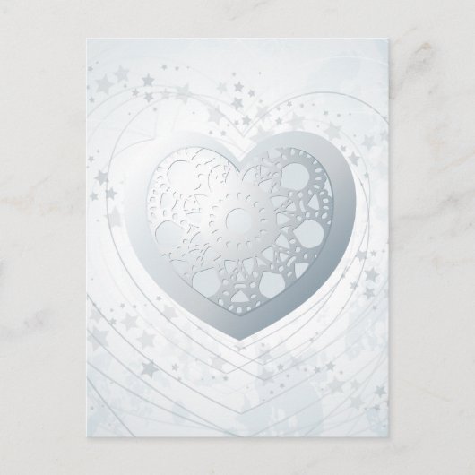 Silberes Herz, Postkarte (Vorderseite)