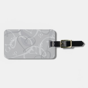 Silberes Herzmuster Gepäckanhänger