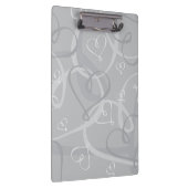 Silberes Herzmuster Klemmbrett (Rechts)