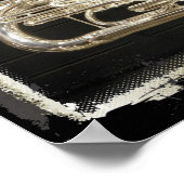 Silberes Musikinstrument Poster (Ecke)
