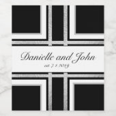 Silberfarbblock Weinetikett (Einzelnes Label)