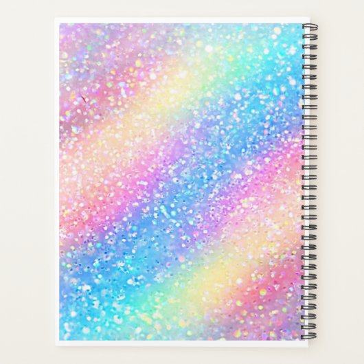 Silberfarben Glitzer Goldplaner 2024 Planer (Rückseite)