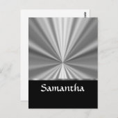 silberfarben postkarte (Vorne/Hinten)