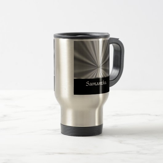 silberfarben reisebecher (VorderseiteRechts)