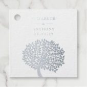 Silberfarbenbaumhochzeit Geschenkanhänger (Vorderseite)