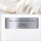 silberfarbene, elegante Rücksendeadresse (Insitu)