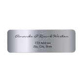silberfarbene, elegante Rücksendeadresse (Vorne)