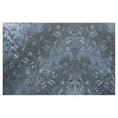 silberfarbene Musiknoten in Blau Stoff (Fat Quarter (45,7 x 55,9 cm))