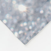 silberfarbener Glitzer abstrakter Hintergrund Fleecedecke (Ecke)