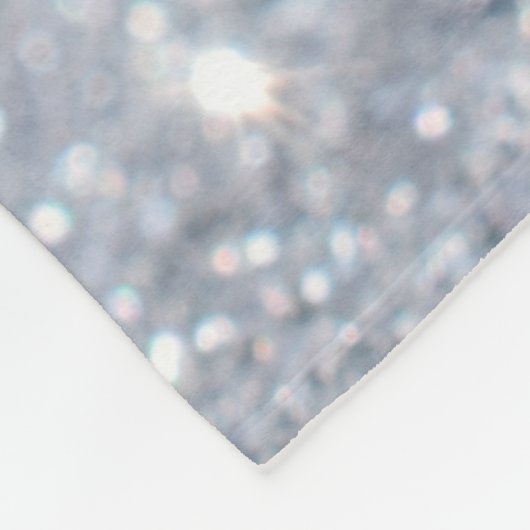 silberfarbener Glitzer abstrakter Hintergrund Fleecedecke (Ecke)