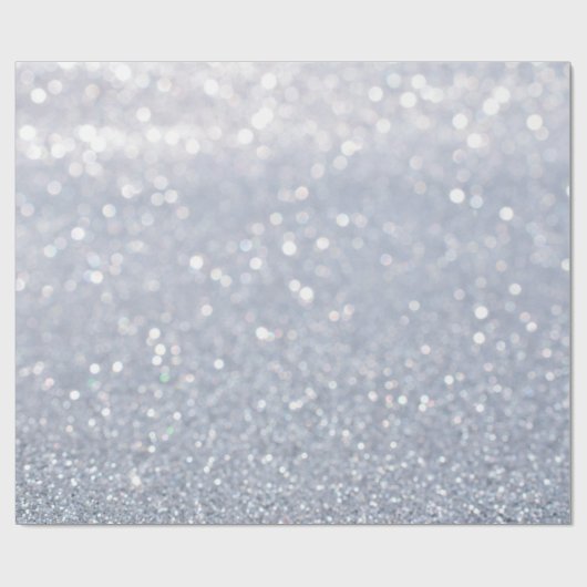 silberfarbener Glitzer abstrakter Hintergrund Geschenkpapier (Flach)