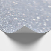 silberfarbener Glitzer abstrakter Hintergrund Geschenkpapier (Ecke)