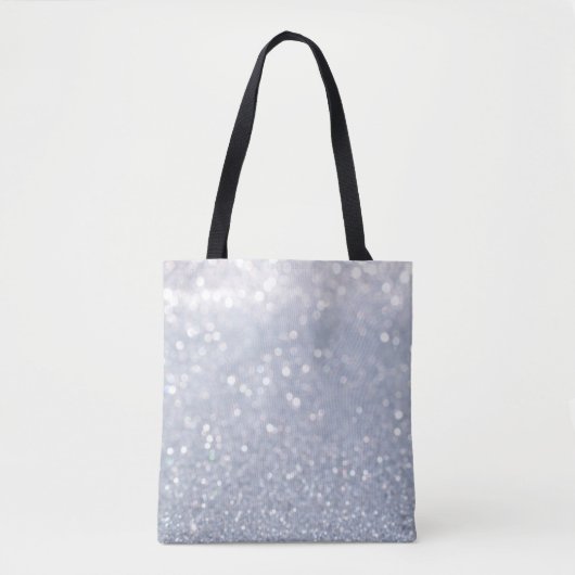 silberfarbener Glitzer abstrakter Hintergrund Tasche (Vorderseite)