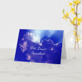 silberfarbenes Beileid Karte (Gelbe Blume)