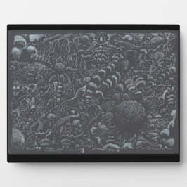 Silberfarbenlandschaft Darkworld Fotoplatte