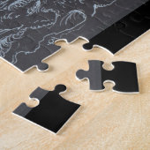 Silberfarbenlandschaft Darkworld Puzzle (Seite)