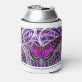 Silberfarbiger Schmetterling mit Wirbel Dosenkühler (Kanne Rückseite)