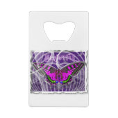 Silberfarbiger Schmetterling mit Wirbel Geldbeutel Flaschenöffner (Rückseite)