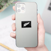 Silberfarnflagge (NZ) Aufkleber (Telefon)