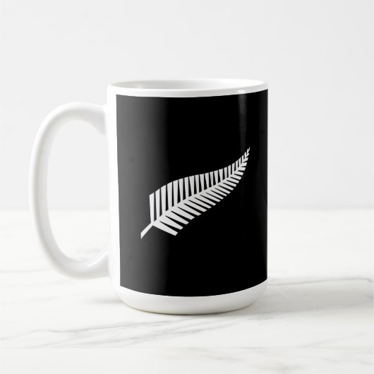 Silberfarnflagge (NZ) Kaffeetasse (Links)