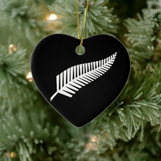 Silberfarnflagge (NZ) Keramik Ornament (Baum)