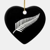 Silberfarnflagge (NZ) Keramik Ornament (Hinten)