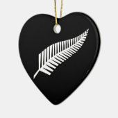 Silberfarnflagge (NZ) Keramik Ornament (Links)