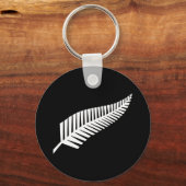 Silberfarnflagge (NZ) Schlüsselanhänger (Vorderseite)